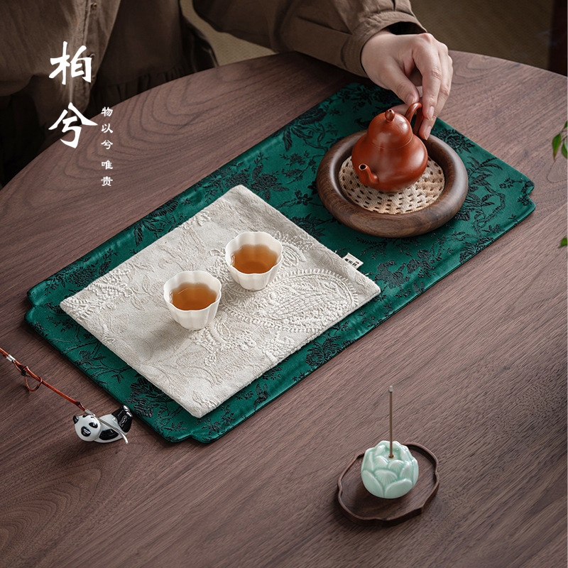 柏兮茶干泡席席茶垫茶道配件茶席茶垫茶道配件茶席茶垫茶道配件