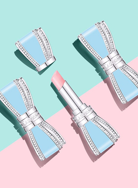 韩国ladykin蕾蒂金蝴蝶结ynm变色润唇膏打底保湿女学生滋润持久