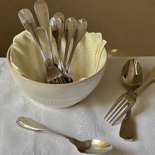 西餐叉勺 出口原单 高品质 乡村复古大牌不锈钢叉勺 NfT