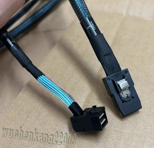 联想原配12G-6G Mini sas线SFF-8087转-8643阵列卡转接线背板弯头