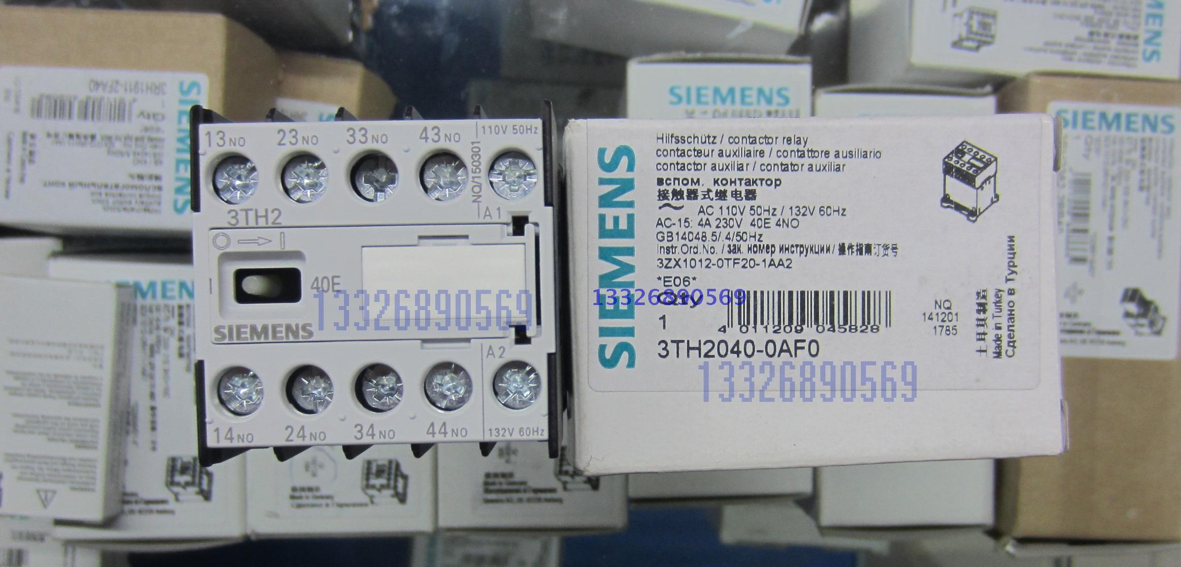 3TH2040-0AF0 产品说明	接触继电器40E－符合EN 50 011标准、4 NO；螺钉端子；交流运行数据：交流50HZ/110V；交流60HZ/132V