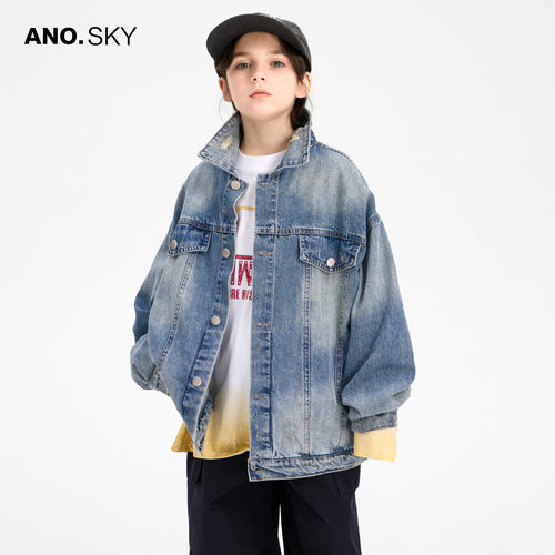 AS痞帅街头牛仔外套春秋潮牌