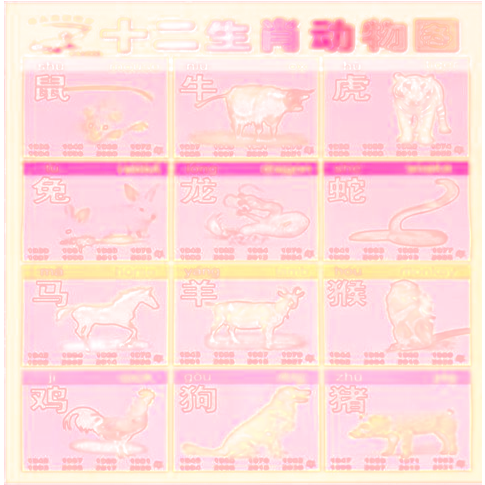 十二生肖图片早教宝宝数数动物识字幼儿童认物挂图无声认知启蒙