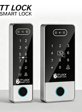 TTlock 通通人脸门禁考勤一体机 防水蓝牙IC刷卡远程开门密码刷卡