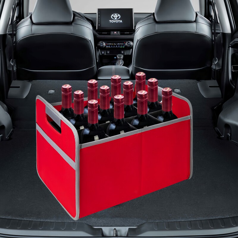汽车后备箱红酒收纳袋车载葡萄酒储物盒尾箱饮料黄白酒啤酒整理箱