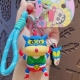 正版 蜡笔小新动漫卡通汽车钥匙扣链儿童学生书包挂件创意生日礼物