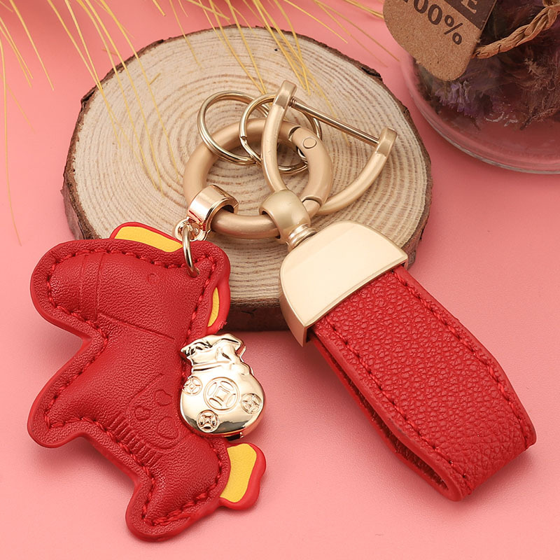 马上有钱汽车钥匙扣书包挂件