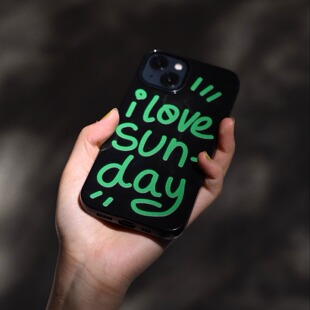 Heymen黑门 我爱周日 绿绿的原创手绘iPhone手机壳