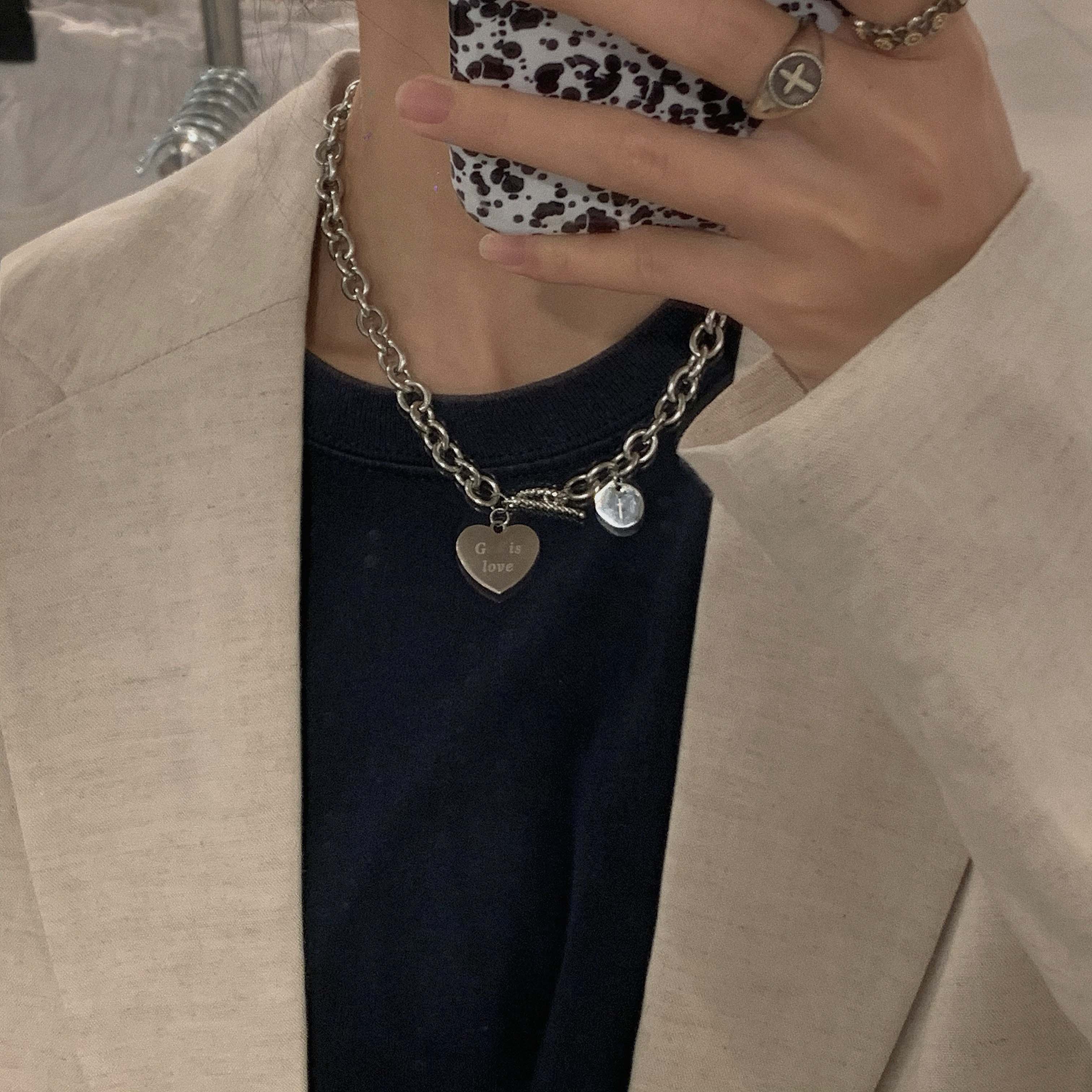 Heymen黑门欧美街头钛钢项链