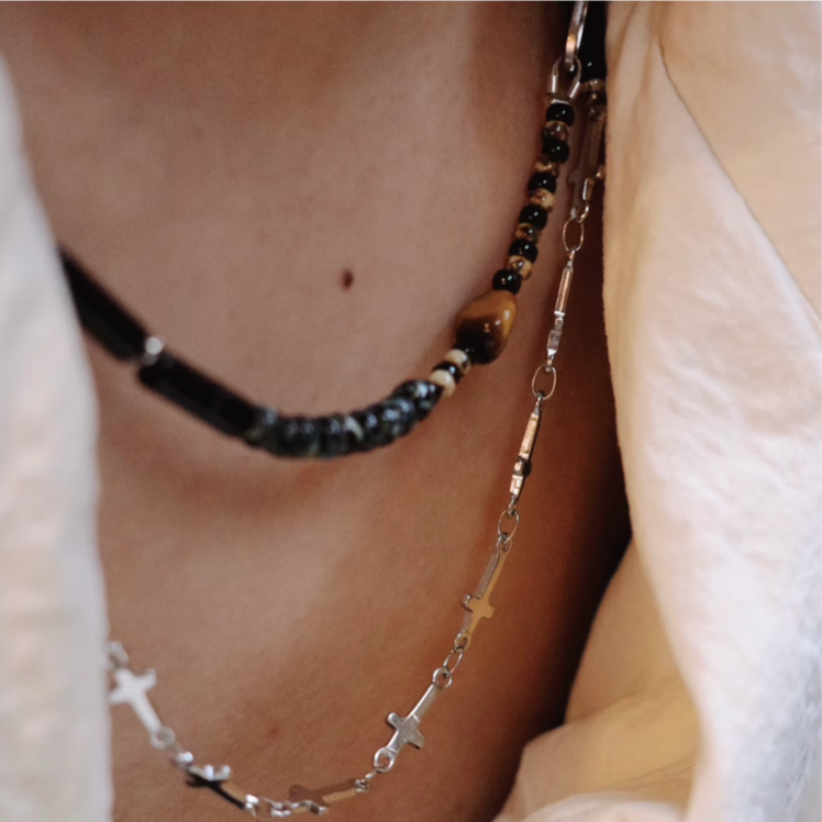 Heymen黑门但以理黑玛瑙双层项链