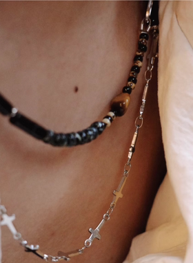 Heymen黑门但以理黑玛瑙双层项链