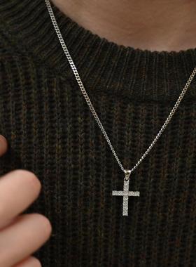 Heymen黑门十字架镶钻项链