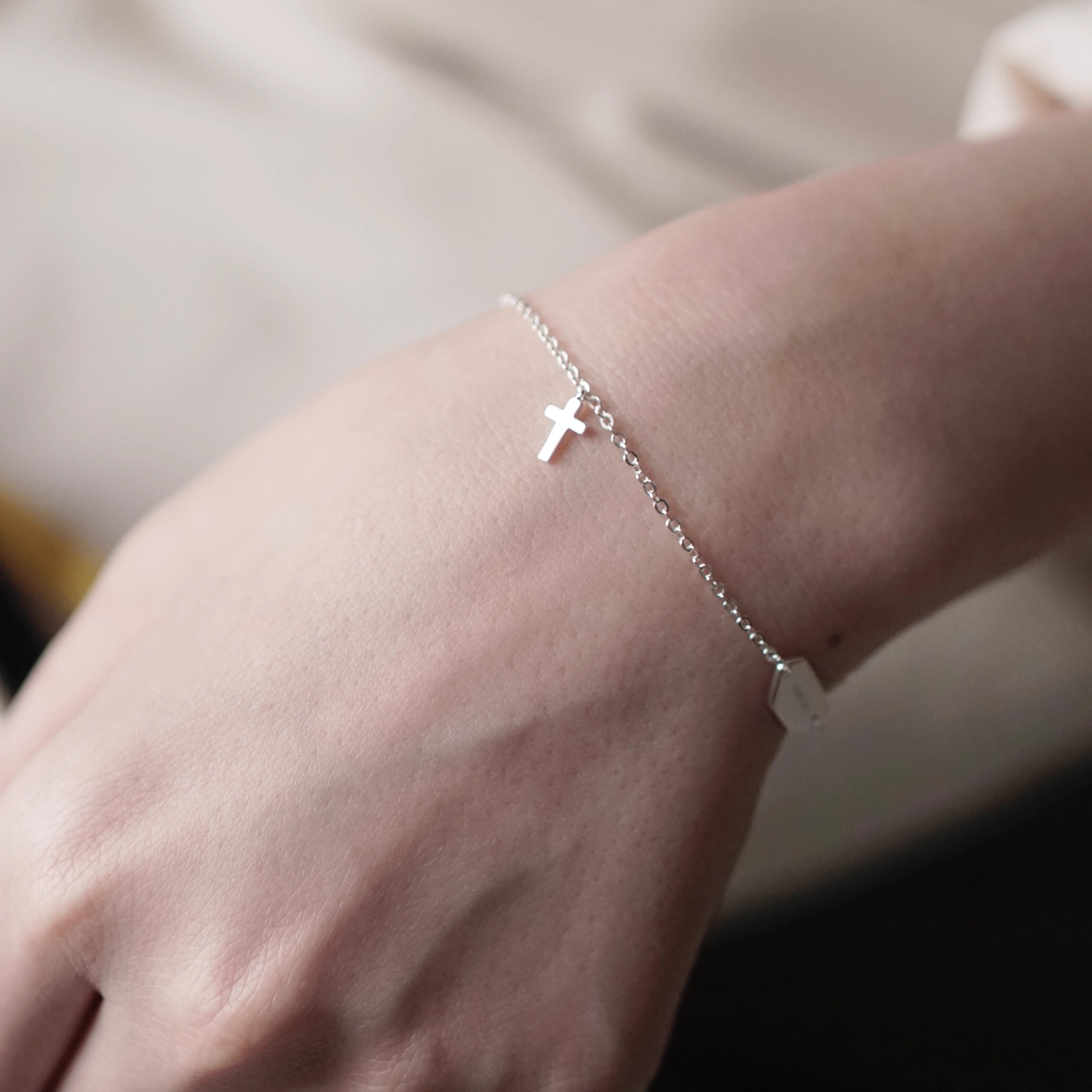 Heymen黑门十字架925银手链