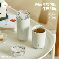 AKS便携2025新款保温杯女高颜值水杯陶瓷内胆咖啡杯随行外带杯子