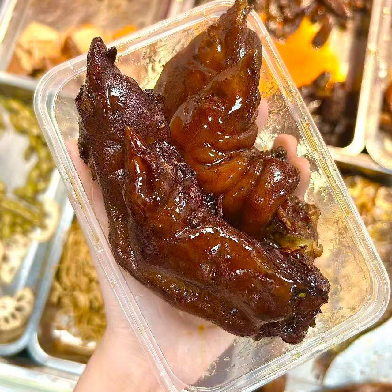 湖南特产金湘权荷花池门店同款(门店散货现包)金牌猪手250克