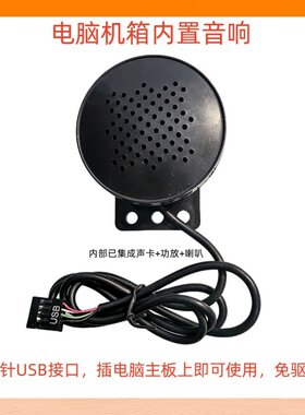 电脑机箱内置音箱9针USB扩音喇叭