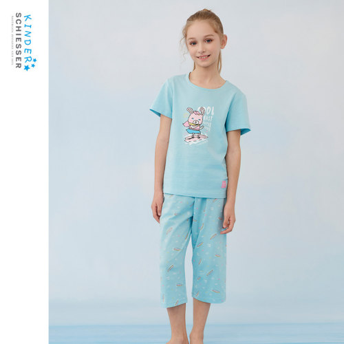 舒雅奥莱童装女童纯棉家居服套装