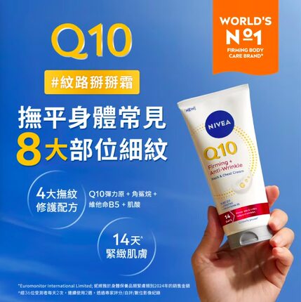台湾购NIVEA妮维雅Q10抚纹身体修复霜200ml纤体紧致塑身去橘皮