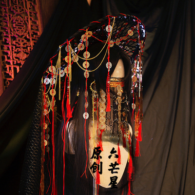 六芒星lolita李火旺cos铜钱斗笠