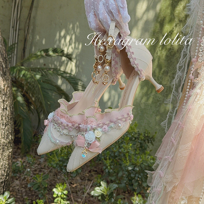 六芒星lolita原创手作lo鞋婚鞋