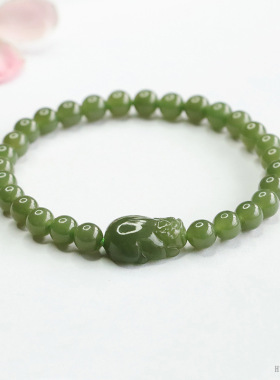 天然和田玉貔貅手串晴水玉石手链珠宝2025新款高级感精致女礼物