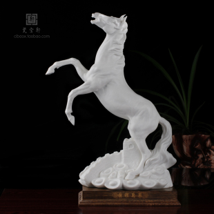 陶瓷立马马到成功前程万里开业礼品办公室桌面家居招财工艺品摆件