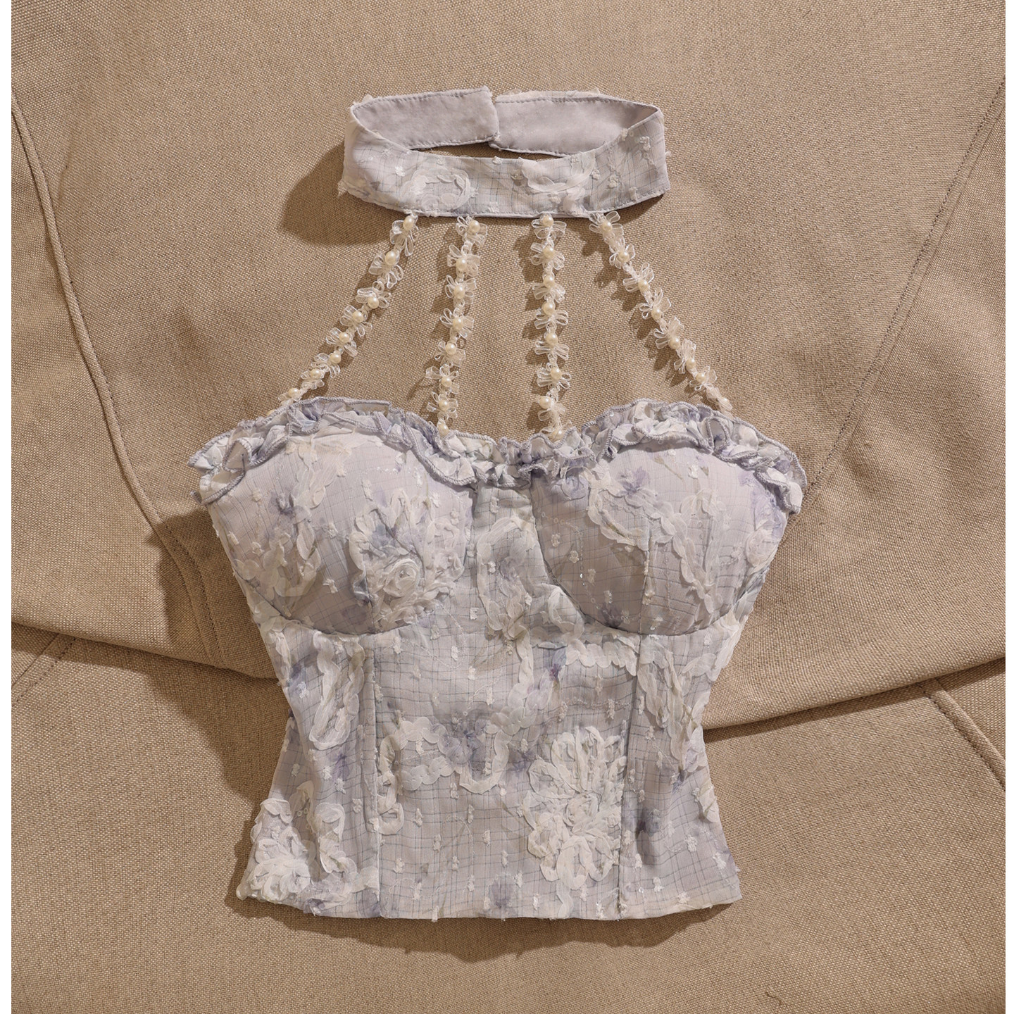 法式甜辣风挂脖蕾丝吊带背心女外穿带胸垫修身性感citywalk上衣,女装/女士精品,背心吊带,淘宝优惠券,粉丝福利购,淘宝优惠卷