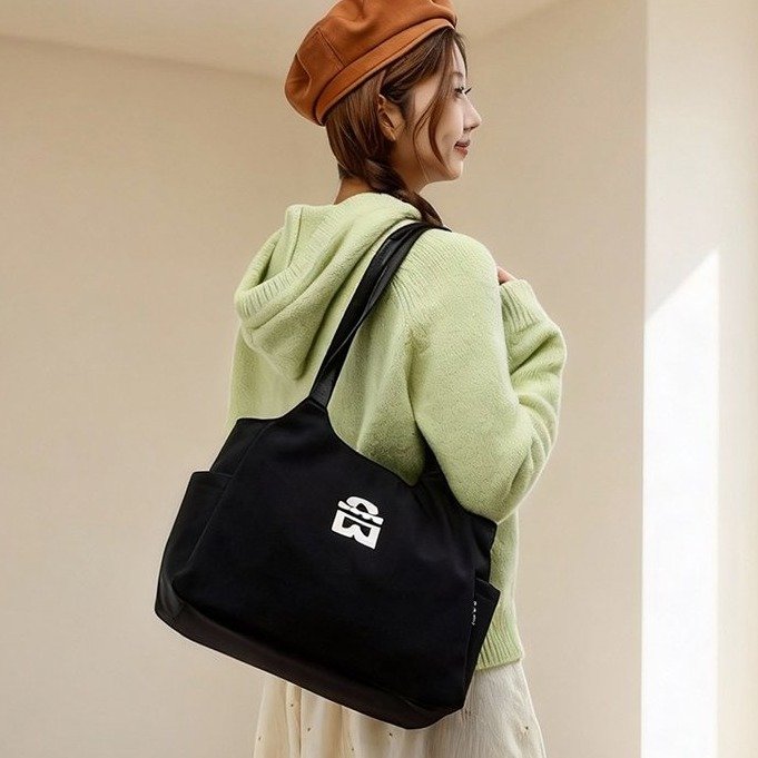 轻便出差短途旅行包拉链单肩托特