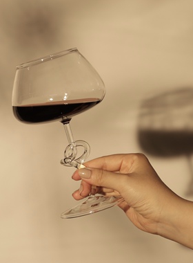 酒杯｜on a manner打结葡萄酒杯红酒杯俏皮造型趣味居家送礼
