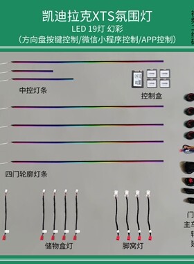 凯迪拉克CT4CT5CT6XT4XT5XT6XTSATSATSL全系专用汽车室内氛围灯