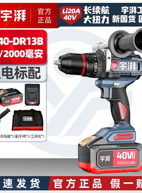 宇湃牌无刷冲击钻充电手电钻锂电钻多功能冰钻电动工具YP40-DR13B