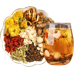 人参菊花枸杞决明子茶熬夜肝清明目茶排毒养肝男女养肝护肝养生茶