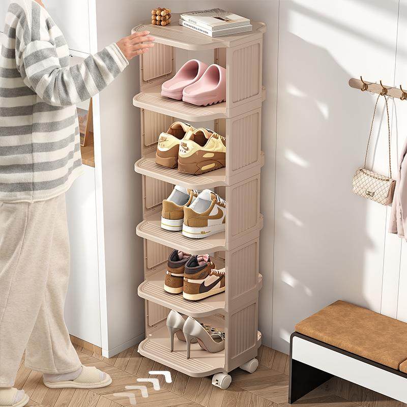 简易鞋架多层家用门口2025新款室内好看入户门楼道小窄鞋柜带轮子,收纳整理,鞋子收纳架,淘宝优惠券,粉丝福利购,淘宝优惠卷