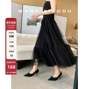 女2025新款 蕾丝波点尖头高跟鞋 半面纱 细跟蝴蝶结单鞋 王小毒