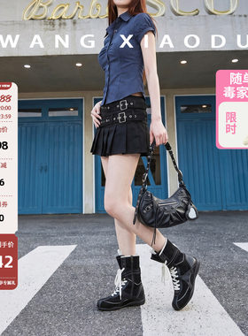 王小毒街头机动工装靴