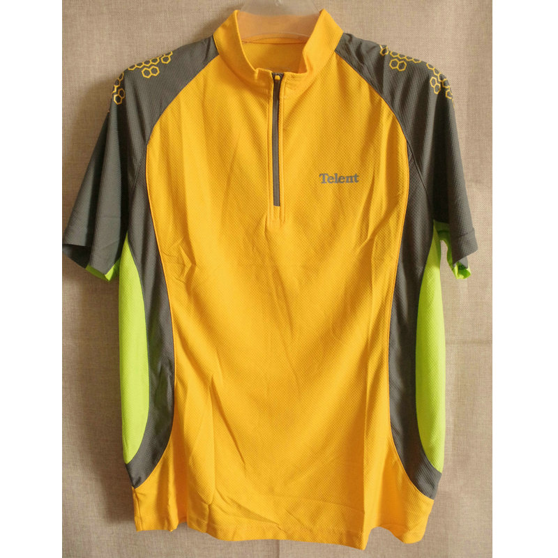 户外登山男休闲快干短袖半袖排汗半拉链立领夏季骑行速干清凉T恤