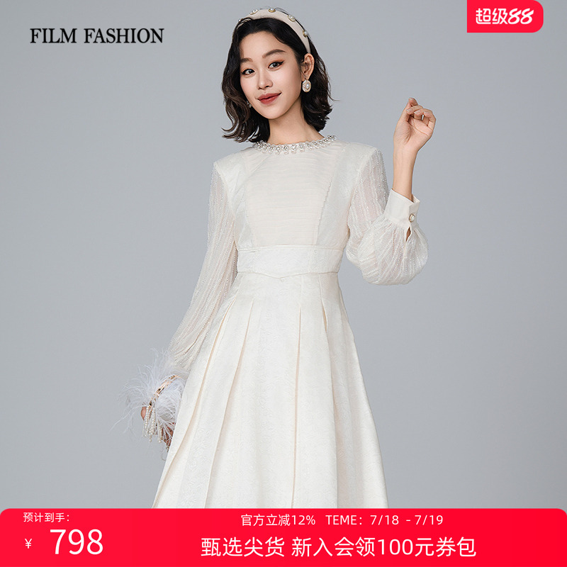 一电影一时装春季新款法式名媛礼服短款连衣裙女千金开春穿搭