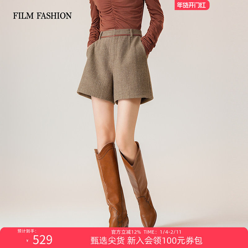 一电影一时装冬季新款短裤女士慵懒松弛宽松休闲好看流行今年好看,女装/女士精品,休闲裤,淘宝优惠券,粉丝福利购,淘宝优惠卷
