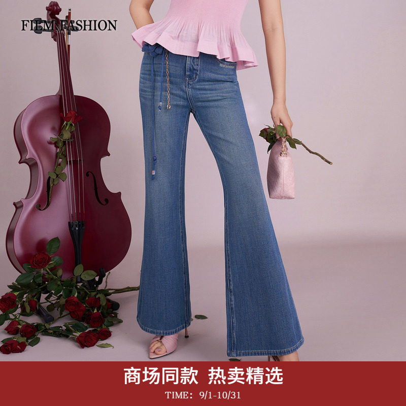 【商场同款】一电影一时装2026夏季新款直筒牛仔裤复古长裤气质女图片