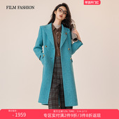 双面呢大衣外套羊毛保暖中长款 女 冬季 新款 3件8折 一电影一时装