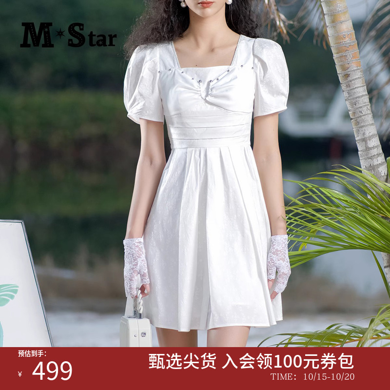 短袖连衣裙复古M-Star
