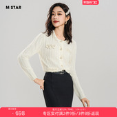 3件8折 开衫 STAR秋季 新款 毛衣上衣女气质休闲时尚 显瘦修身