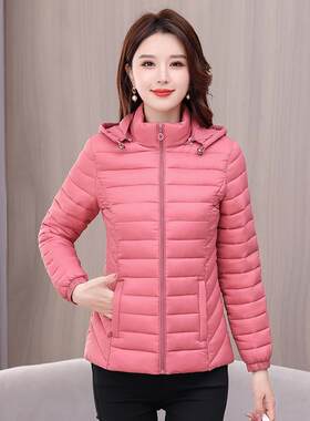 女士秋冬款轻薄款羽绒棉服短款