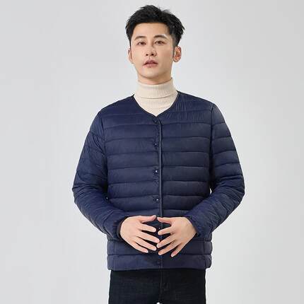 轻薄羽绒棉服内胆男冬季2025新款短款简约百搭轻便保暖休闲
