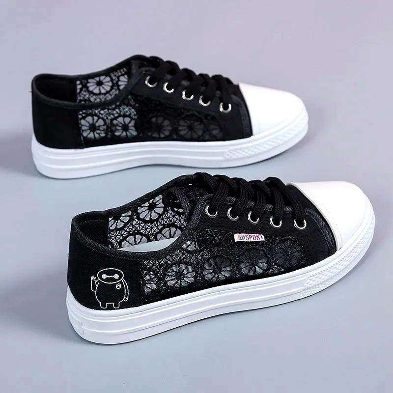 韩版新款小白鞋女潮蕾丝板鞋凉鞋女网鞋学生鞋夏季网面帆布鞋,女鞋,浅口单鞋,淘宝优惠券,粉丝福利购,淘宝优惠卷