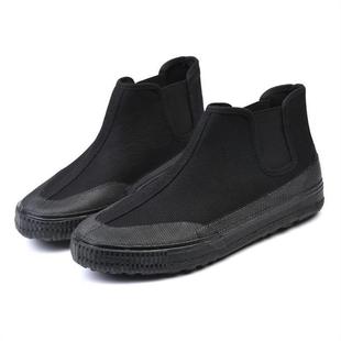 解放鞋 男女覆古农田单鞋 黄胶鞋 元 新款 宝棉鞋 黑色一脚蹬高筒劳保鞋