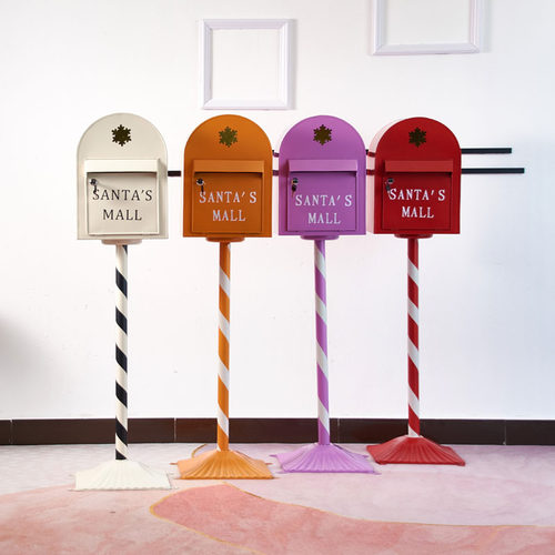 复古铁艺信报箱英伦邮筒邮箱摆件