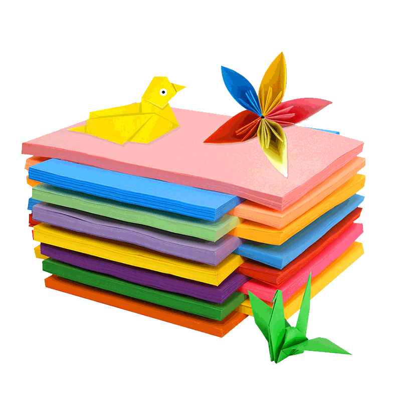 晨光彩色打印复印纸a4加厚80g彩纸一包100张厚粉色黄蓝色红色学生幼儿园手工纸白纸折纸彩打纸黑色混色纸双面