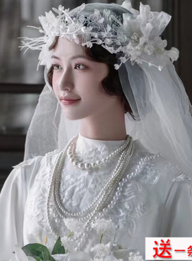 新款多层珍珠项链中长款