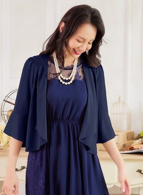 雪纺开衫气质坎肩夏季女装春秋天薄款外套搭配礼服披肩外搭88111